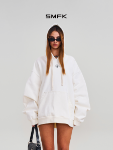 SMFK | Cruciform Design Loose Hoodie