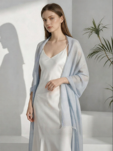 Pierre Cardin | Wool Air Conditioning Warmth Large Lightweight Plain Color Sunscreen Scarf