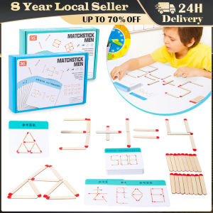Montessori Matches Puzzles Game Wooden Toys DIY Math Geometry Board Game Logic Thinking Match Training Educational Toys For Kids