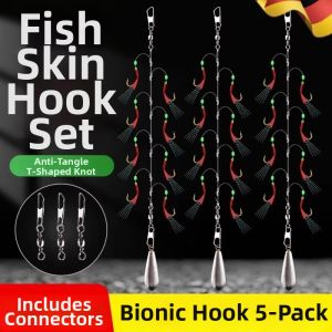 TINGSIMENG | Bionic Smelt Skin Lure String Hook Set