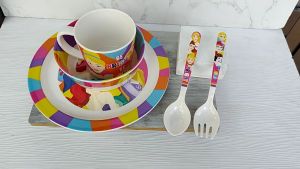 [𝓛𝓲𝓶𝓮𝓲.𝓢𝓽𝓸𝓻𝓮] Bộ ăn dặm chén tô ly đĩa muỗng nĩa nhựa melamine hình công chúa Princess cho bé gái trẻ em ( không hộp )