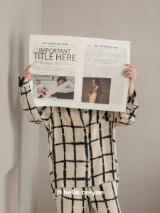 BEIYAN | Soft Fashionable Plaid Sleepwear Set for Spring & Autumn