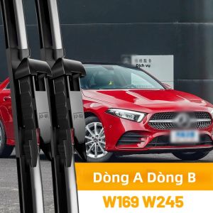Bộ Lưỡi Gạt Nước Kính Chắn Gió Phía Trước Dành Cho Xe Mercedes-Benz A-class B-class W169 W245 Phụ Kiện Gạt Nước Kính Chắn Gió Bằng Cao Su Màu Đen 26+23