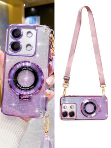 Redmi Note13 Car Mount Magnetic Absorption Bracket Silicone Soft Shell Protective Case for Note12 New Flash Powder Note11 Anti-Fall