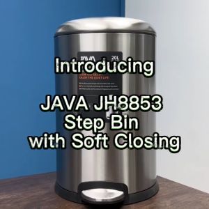 JAVA BASS | JH8853 | 20L | Step Pedal Bin | Soft Closing | Dustbin | Multiple Sizes