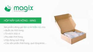 MNG03 - 23x16x6 cm - Combo 100 thùng hộp carton nắp gài hông - Hộp gói hàng hộp quà | Magix Packaging