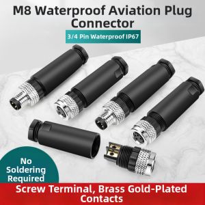 kuicc | Waterproof M8 Connector 3P4P
