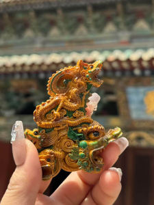 Shanxi Gujian Guanyin Temple Fridge Magnet Chengning Hall Emperor Worship Resin Tourist Souvenir Enhanced Magnetism