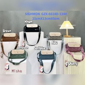 TERBARU TAS SELEMPANG WANITA SIGHMON KANVAS 3Ruang SG6614-134