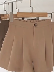 Newlan DQ032 Skort Rok Celana Wanita Hotpants Korean Style Standard Celana Pendek Wanita Kekinian Highwaist Wanita Mini Skirt Rok Celana Basic Kain Rok Jas Prancis Celana Pendek Kasual Sederhana