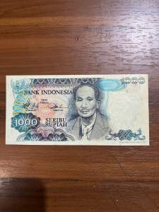 Uang Kertas 1000 Rupiah 1980 Koleksi Kuno