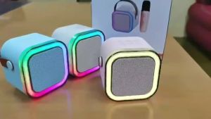 ( Bộ Loa + 2 mic ) Loa Bluetooth K12 Không Dây Kèm 2 Mic Hát Karaoke Thiết Kế Sang Trọng Nhỏ Gọn  Hát Mọi Lúc Mọi Nơi - Bảo Hành Lỗi 1 Đổi 1