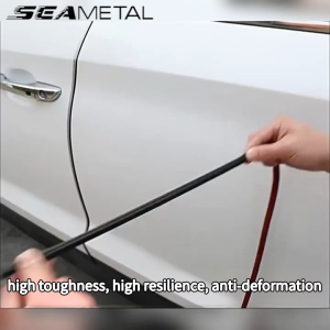 SEAMETAL Car Door Seal Strip Rubber Weatherstrip Noise Reduction Waterproof Dustproof Strong Adhesive Cabin Comfort