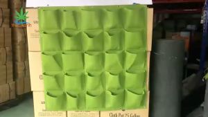 Túi trồng cây treo tường bằng vải địa nhiều kích thước lựa chọn trồng hoa rau tường trang trí