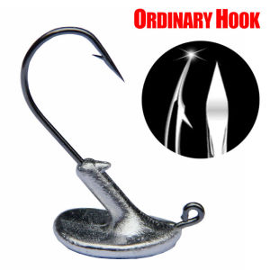 JYJ 10pcs/Lot 3.5g 5g 7g 10g 14g Tumbler Head Hook Jig Bait Fishing Hook For Soft Lure Fishing Tackle fishing tackle accessorie