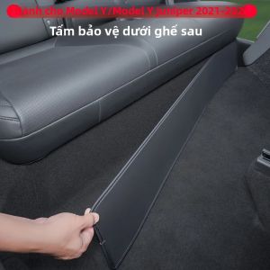 Tesla Model Y Juniper Ghế Đá Miếng Lót Bao Da Nhân Tạo Nội Thất Dải Bảo Vệ Góc Chống Đá Cho Ghế Sau