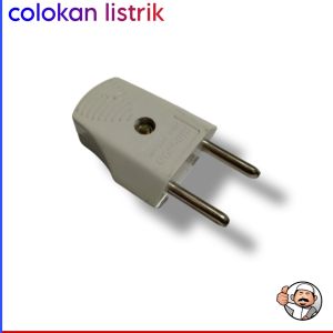 Colokan listrik gepeng merk kingsun warna putih steker COF