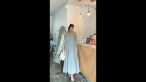 SABIRA LONG DRESS WANITA RAYON TWILL PREMIUM Dress Polos Lengan Panjang Terbaru