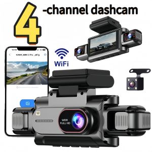 3.16 IPS 4 Channel WiFi Dash Cam 1080P Full HD 360° Panoramic View Night Vision Motion Detection & Loop Recording Car DVR