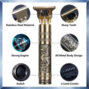 ROBASUK Electric Hair Trimmer Retro T9 Hair Trimmer Trimmer Original Japanese Ceramic Blade T9 Trimmer Hair Clipper Hair Trimmer T9 Shaver Set Mens Hair Trimmer Women Electric Hair Trimmer Mens USB Rechargeable Original Wireless Charging Professional