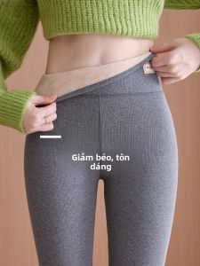 MiiOW | Quần lót len lông cừu dày cạp cao cho nữ mùa thu đông quần cotton dày ấm áp quần dài thường ngày