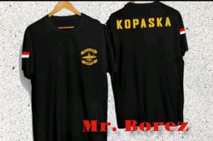 Baju Kaos Kopaska Lengan Pendek Premium Tebal / Kaos Oblong Crew Neck katun Combad Tebal