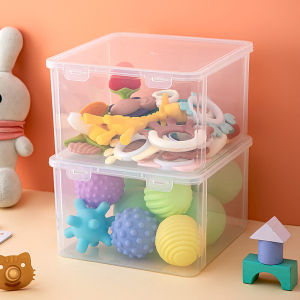 Portable Baby Teeth Grinding Toy Storage Box Handheld Bell Rattle Antibacterial Dustproof Waterproof Plastic Organizer
