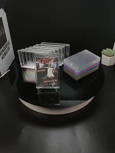 5pcs Clear Magnetic Card Holder 35PT Acrylic Photocard Case Game Card Magnet Protector Sleeves