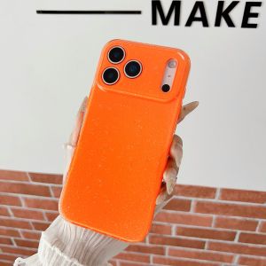 Orange Glitter Case for iPhone 17 Air 16 Pro Max 15 Plus 16E 14 13 12 11 Shiny Bling Sparkly Glossy Girl Phone Cover Accessories