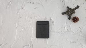 Carbon Fiber Two-Fold Wallet Leather US Dollar Clip Genuine Leather Genuine Goods Soft Mens Wallet Custom Mens Wallet