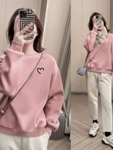 Counter Genuine Goods Best Selling round Neck Sweatshirt Womens Autumn Fancy Popular Idle Style All-Matching Thickened Long Sleeves Tops Fashion