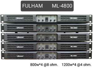 เพาเวอร์แอมป์ FULHAM (ฟูแล่ม) รุ่น ML-4800 ดิจิตอลเพาเวอร์ คลาส D ขนาด 1U