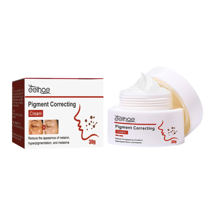 EELHOE Pigment Correcting Cream Freckles Removal Cream Pigment Correcting Serum Remove Melasma Age Spots Sunspots Whitening Freckle Removing Cream Effective Brightening Essence Remove Pigment Melanin Correct Beauty Facial Skin Care
