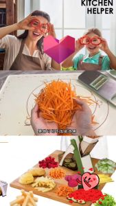 Stainless Steel Vegetable Slicer Chopper Grater Mandolin Slicer of 6 Blades