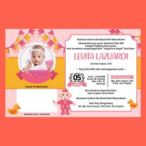100pcs 50pcs undangan AQIQAH MINI