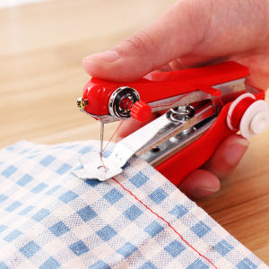 Mini Handy Handheld Sewing Machine Home & Travel Use Portable Sewing Machine Quick Handy Stitch for Fabric Clothing Kids Cloth Pet Clothes