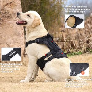 Adjustable Tactical Dog Harness Vest With Hand Military Dog Harness