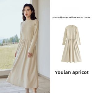 INMAN | Velvet Long Sleeve Flowy Patchwork Women Dress