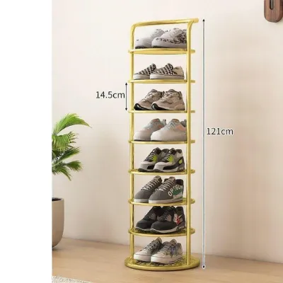 MENGMINGCHEN | Compact Iron Home Storage Shoe Rack