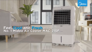 (Free Gift x 1) Midea 15L Air Cooler MAC-215F c/w One Year Warranty Remote Control Ionizer Humidifier Air Purifying Effect Power-Off Memory & Wide Angle Oscillation (Penyejuk Udara / 冷风机)