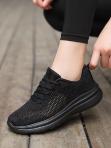 MAOLI | Black Lightweight Breathable Work Shoes Women