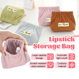 Shrapnel Bags Cosmetic Storage Bags Mini Solid Color Lipstick Storage Bag Soft Corduroy Coin Purse Portable Travel Bag