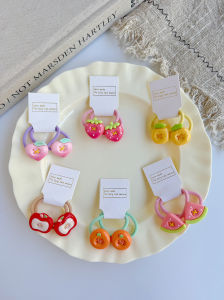 High Elasticity Childrens Hair Accessories Cute Cartoon Strawberry Hair Ties Baby Non-Damaging Hair Bands Girls Versatile Elastic Hair Bands