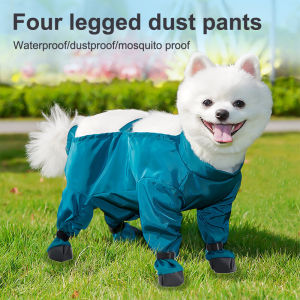 GUOUQNA Pet Out Wrap Belly With Legs Dustproof Pants Walking Dogs Dirtproof Clothes Rain Dog Clothing Supplies