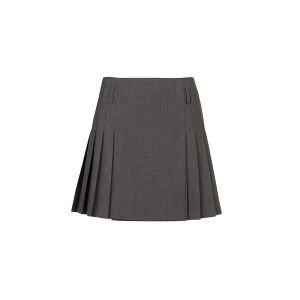 Elegant Black A-Line High Waist Pleated Short Skirt OL Style Design Versatile Midi Skirt Polyester Fiber Straight Tube Skirt