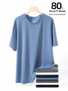 miiow | Mens Round Neck Vest Breathable Thin Loose Modal Cotton Seamless Sweat Absorbent Short Sleeve Simple Style Spring Online Sale