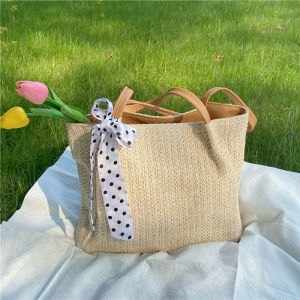 Fairy Bag Summer Ins Straw Bag Easiest for Match Shoulder Handbag Beach Bag Vacation Large Capacity Totes Women