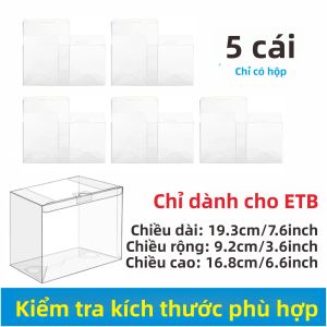 5/10 Chiếc PET Elite Trainer Box Case Protectors Clear Display Dày 0.45mm Tương Thích Với Bộ Sưu Tập Thẻ Huấn Luyện Viên Ưu Tú