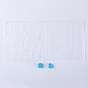 3D Printing Pen Silicone Design Mat With 2 Finger Protectors Template Drawing Tools Silicone Pad Drawing Tools for Kids Adults