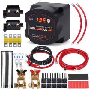 Bộ Rơle Điện Áp 12V 140A VSR Chế Độ Thủ Công/tự Động Bộ Cách Điện Chống Nước Với Màn Hình LED Dành Cho Xe Tải ATV UTV SUV Thuyền Bộ Sạc Pin Kép
